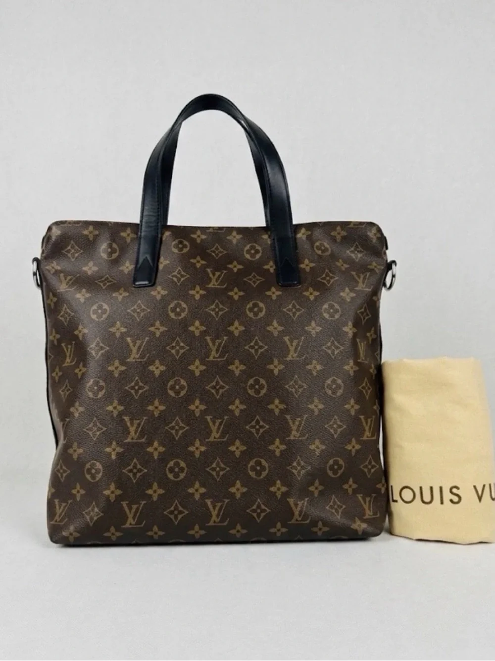 Louis Vuitton Monogram Macassar Kitan Tote Bag Briefcase M40388 DustBag Included